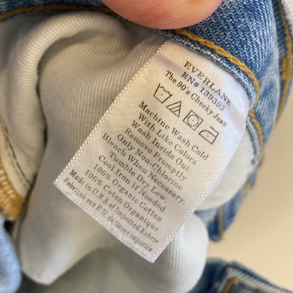 Everlane The 90s Cheeky Jean Womens 31 Ankle Light Blue High Waist Straight Leg - Picture 12 of 13